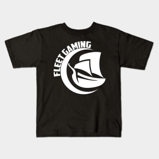 Fleet gaming white logo Kids T-Shirt